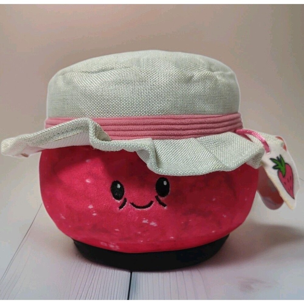 Strawberry Jam Jar Plush - Kawaii  5"  Retired Stuffed Animal